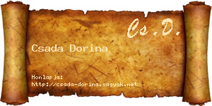 Csada Dorina névjegykártya